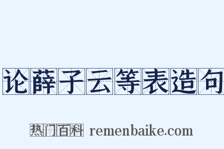 论薛子云等表造句是什么意思的图片